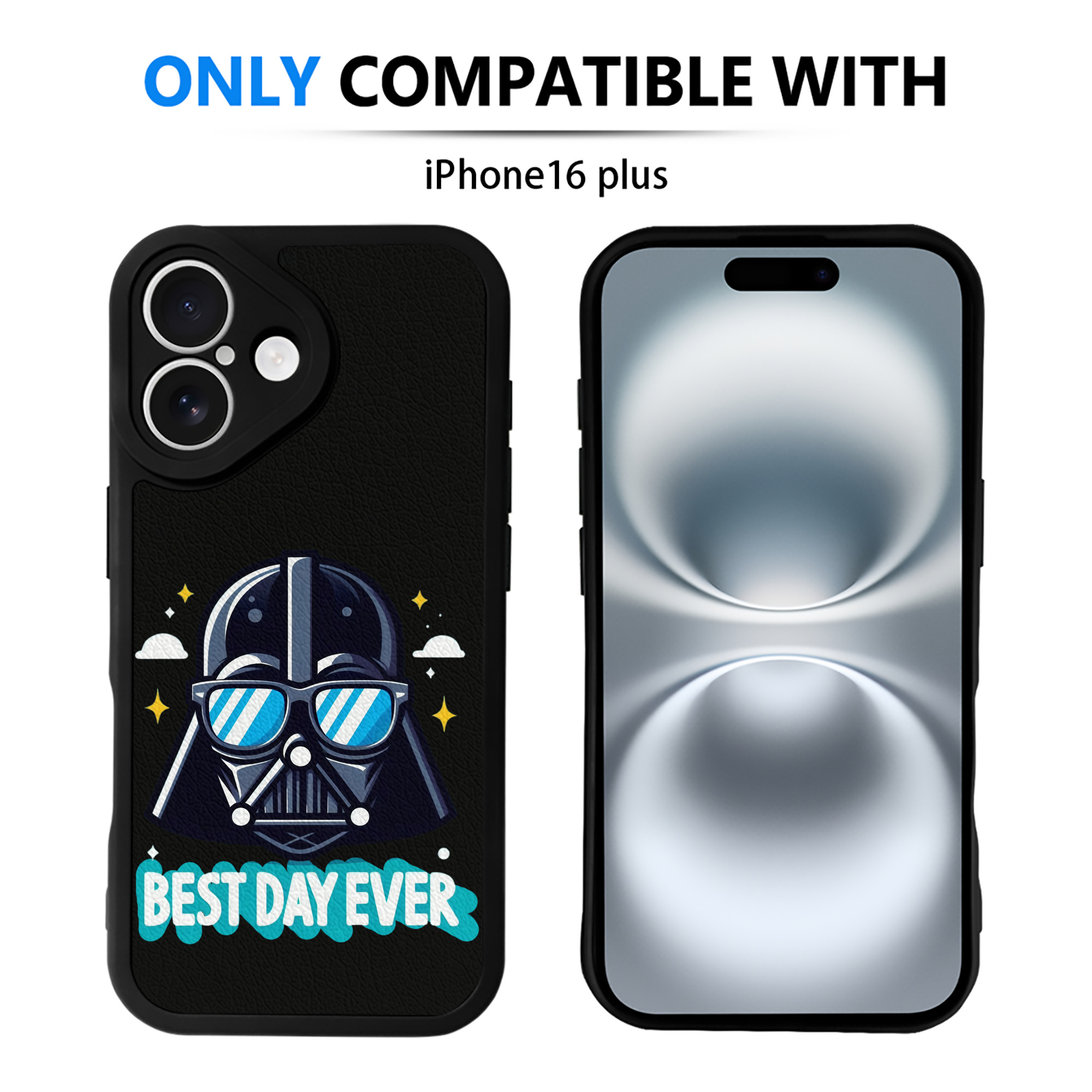 （画像用） スター・ウォーズ Star Wars 【iPhone 16シリーズ対応】シリコンスマホケース（レザー調） 材質：シリコン